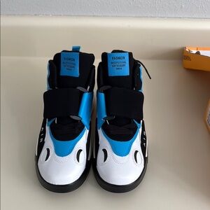 ‼️‼️ SOLD ‼️‼️White and Blue Athletic Shoes with Sleek Design